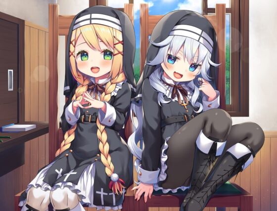 【Wメスガキ耳舐め】えっちな教会懺悔室～メスガキカテリナちゃんとバブみ美○女エリーちゃん～ [Whisp] | DLsite 同人 - R18