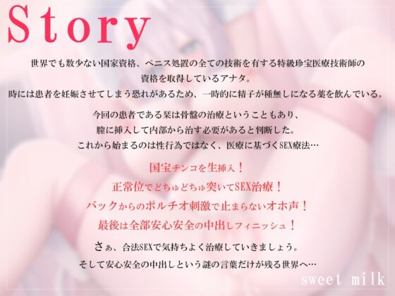 中から治すおちんぽ療法～生でごちゅごちゅオホ声絶頂～ [すいーとみるく] | DLsite 同人 - R18