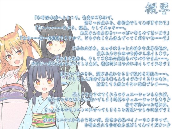 【たがや×縞黒檀ダブル耳かき】癒やしの旅亭・和耳温水館～犬神3姉妹の極楽濃密耳責め天国♪～【6時間】 [Whisp] | DLsite 同人 - R18