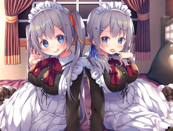 【4時間/ねっとり両耳舐め】双子メイドはあなたのお耳のぺろぺろ当番 ～両耳をたっぷり舐められていっぱい気持ちよくなれちゃうASMR～ [Whisp] | DLsite 同人 - R18