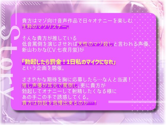 【マゾ向けオナサポ】勃起したら罰金!推し声優のマイクになった俺。 [艶色お姉さん/七夜月蛍] | DLsite 同人 - R18