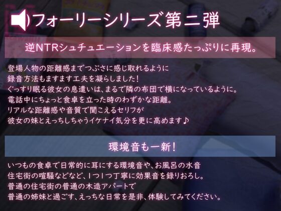 最近、彼女の妹がやたらエロい。内緒の逆寝取られだらだらえっち。【フォーリーサウンド】 [シロイルカ] | DLsite 同人 - R18