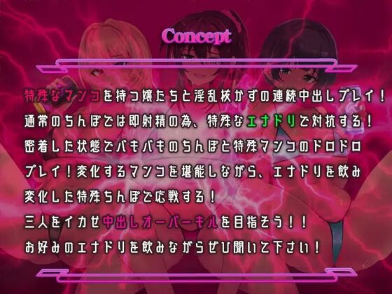 『抜かずの連続中出し風俗店 カムショット バトルズ!』-生ぬる連続中出し音声- 密着 囁き 耳舐め おほ声 CV:琴音有波様/大山チロル様/餅梨あむ様 [雷夢] | DLsite 同人 - R18