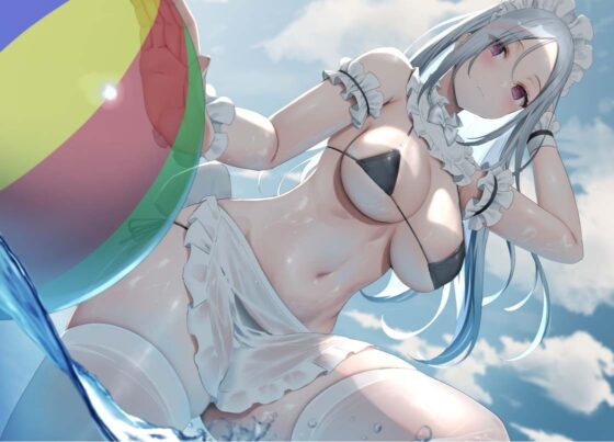 クールな白髪水着メイドとえちえち海遊び【フォーリーサウンド】 [テグラユウキ] | DLsite 同人 - R18