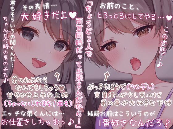 【両耳かられろれろぐぽぐぽ♪】耳舐め音声を聞いてるのがバレて、2人のお姉ちゃんに