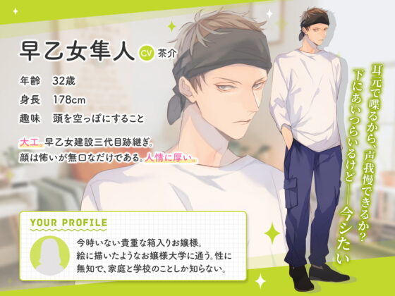 体育会系男子の同棲 大工・早乙女隼人の場合 CV.茶介【がるまに限定SS・簡体中文台本付き】 [ひつじぐも] | DLsite がるまに