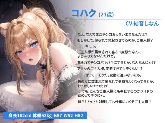 【バイノーラル】猫耳ヤンキーメイドちゃんは罵倒しながらドМご主人様と種付けセックスがしたい【抱き枕推奨/ファンタジー/巨乳】 [巨乳大好き屋] | DLsite 同人 - R18