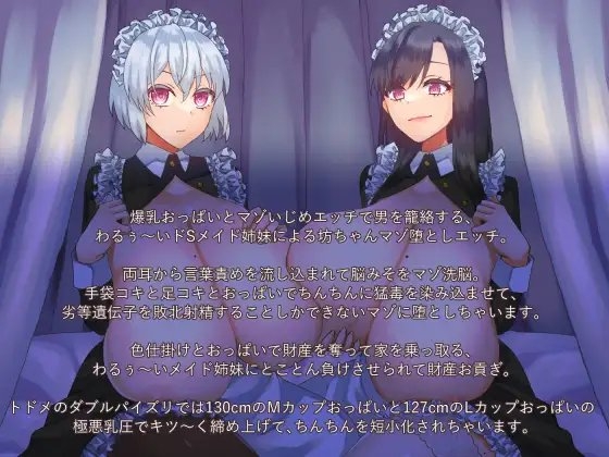 マゾ堕ち敗北射精?合計2メートル超えドスケベ爆乳サド双子の財産搾取パイズリ [星見茶会] | DLsite 同人 - R18