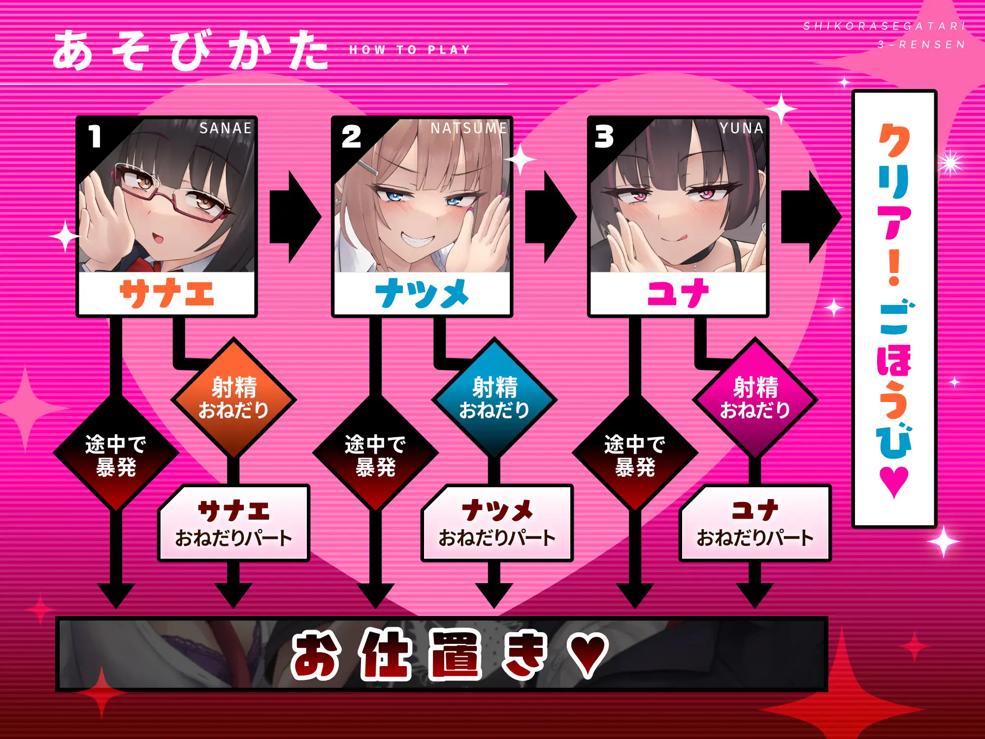 シコらせ語り3連戦オナサポ～オスをブッッッ壊した経験談と誘惑に耐えつつ射精我慢 [アオイニート] | DLsite 同人 - R18