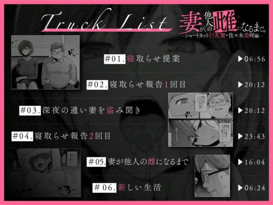 【音声作品版】妻が、他人の雌になるまで。―ショートカット巨乳妻・佐々木美咲編―【バイノーラル】(ろいやるびっち) - FANZA同人