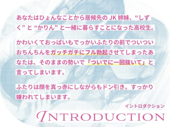 居候先の仲良しJK姉妹を騙して媚び媚び性処理させまくる話～妹には手を出さない!という約束で姉に抜いてもらう裏で、姉には手を出さない!という約束で妹に抜いてもらう～ [桜色ピアノ] | DLsite 同人 - R18