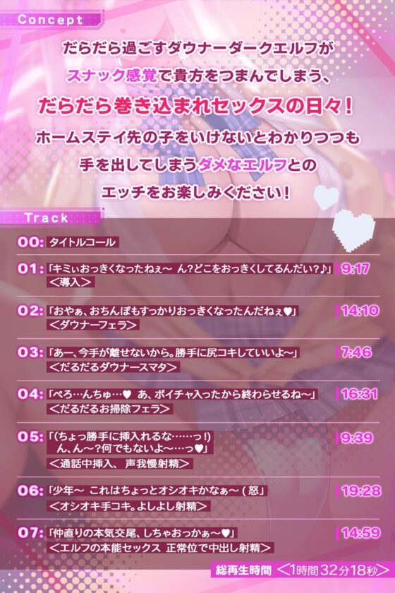 【だらだら適当セックス】ウチの居候のダークエルフだらだら自堕落、引きこもりだけど  時に甘々、てきとうにセックスしてくれるとっても優しいドスケベお姉ちゃん [ベロベロベローチェ] | DLsite 同人 - R18