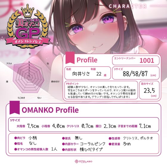 【オマンコシンデレラ】ペニスで審査「美オマンコGP・エントリーナンバー1001番」〜美しさと挿入感〜【アクメナビゲート搭載】 [072LABO] | DLsite 同人 - R18