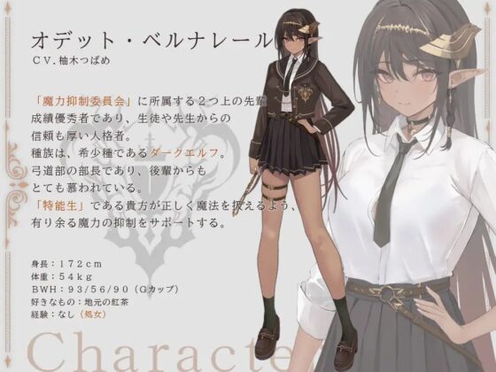 低音ダークエルフはクールで優しい魔力抑制委員長 ～ロレワール魔法学園 年上優等生と新入特濃生～ [ろんりーわん] | DLsite 同人 - R18