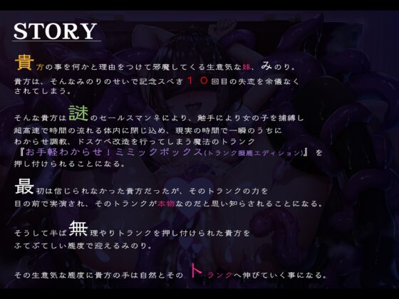 【おほ声/無様】生意気妹も一瞬でドスケベ妹型あへおほクソ雑魚オナホに加工完了!-あ゛ぁぁ～出ちてぇぇココから出ちてよぉぉォォ～～お゛ッ、お゛ォォ、んお゛ォォォ- [黒月商会] | DLsite 同人 - R18