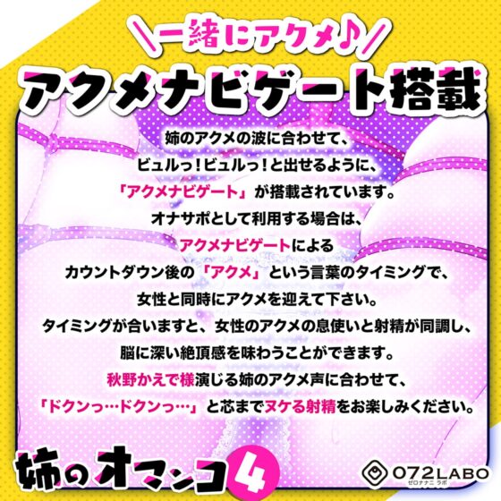 「M字に縛る練習で身動き取れなくなった姉マンコに挿入してみたらアクメした」姉のオマンコ4〜姉弟だから大丈夫〜【アクメナビゲート搭載】 [072LABOプッシー] | DLsite 同人 - R18