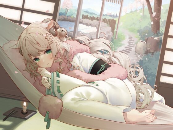 【耳かき・羊抱きまくら・添い寝】やおよろ温泉郷 ～羊神まよいのふわふわ一緒に眠りたいぴったり寄り添いご奉仕～【CV.石見舞菜香】 [心づくし音屋] | DLsite 同人 - R18
