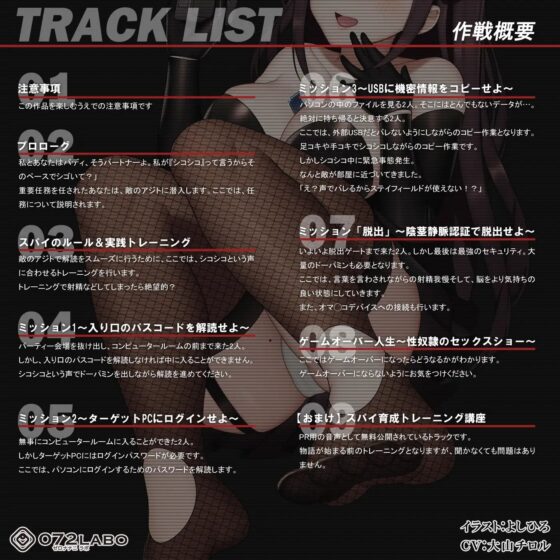 【ドーパミン分泌】シコシコボイス大作戦「スパイゲーム1」〜おち◯ぽデバイスで重要データを盗み出せ〜【音声で手コキ】 [072LABO] | DLsite 同人 - R18