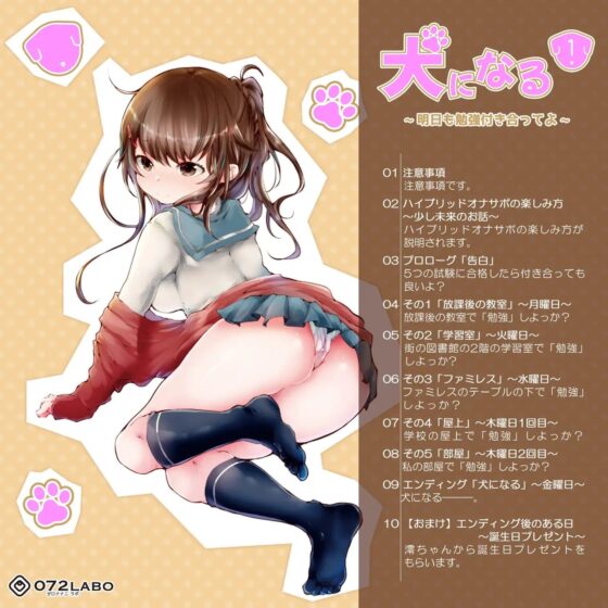 【脳内彼女】くちゅ音で手コキ★脳内インストール彼女♪少し未来の射精管理調教「犬になる1」〜明日も勉強付き合ってよ〜【ハイブリッドオナサポ】 [072LABO] | DLsite 同人 - R18