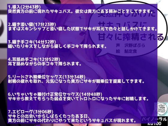 突然押しかけたサキュバスに甘々に搾〇される【KU100バイノーラル】 [癒され帯域] | DLsite 同人 - R18