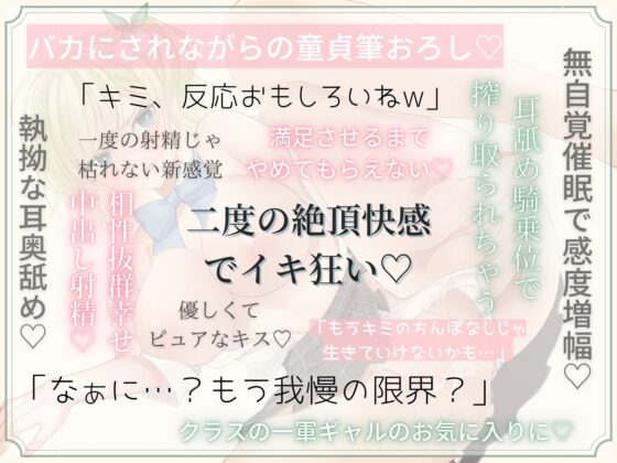 【連続射精催眠】一軍ギャルが遊び半分で陰キャに絶倫催眠をかけたら、 相性抜群ち〇ぽに夢中になり 危険日中出しえっち【バイノーラル】 [Hypno Story] | DLsite 同人 - R18