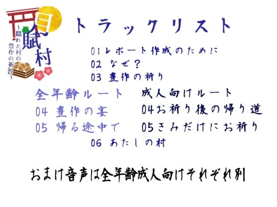 【ゲップ】月賦村～隠れた村の、豊作の祈り～【分岐ルートあり】 [川瀬のはねやすめ] | DLsite 同人 - R18