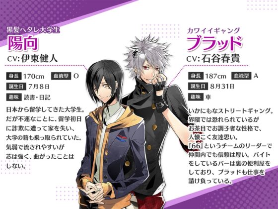 僕と彼の危険な同居生活 淫乱ギャングにご用心 CV.石谷春貴/伊東健人【簡体中文台本/韓国語台本付属】 [ひつじぐも] | DLsite がるまに