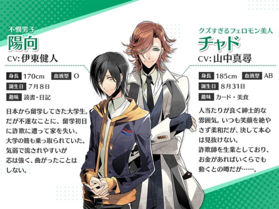 僕と彼の危険な同居生活 詐欺師のミステリアスな愛情 CV.山中真尋/伊東健人【簡体中文台本/韓国語台本付属】 [ひつじぐも] | DLsite がるまに