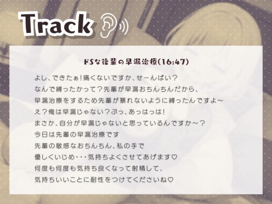 ドSな後輩の早漏治療 [きむりのないしょばなし] | DLsite 同人 - R18