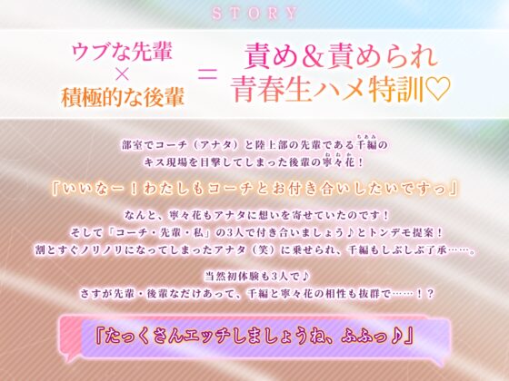 《早期購入特典あり》【甘々媚びアクメ】性欲旺盛な陸上部の先輩後輩JK、ベロチュー青春溺愛えっちでコーチの汚ち◯ぽ生ハメ特訓♪【りふれぼプレミアムシリーズ】 [スタジオりふれぼ] | DLsite 同人 - R18