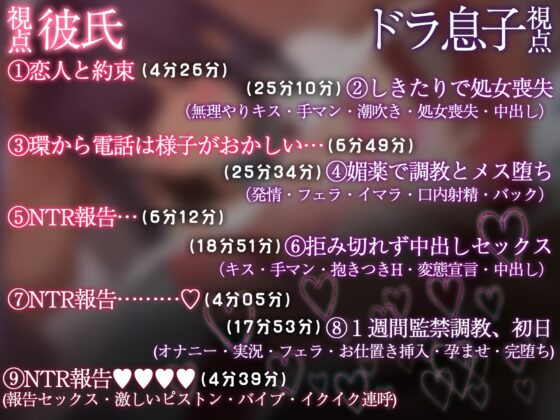 【sample動画付き】僕らは僕らためにNTR報告することにした ～彼女はしきたりで親が決めたドラ息子とセックスをする～【バイノーラル】 [脳汁ドロップ] | DLsite 同人 - R18