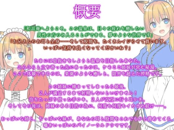 【ハイレゾ×全編バイノーラル】秘湯・和耳庵～ケモミミ姉妹の幻想甘やかし [Whisp] | DLsite 同人 - R18