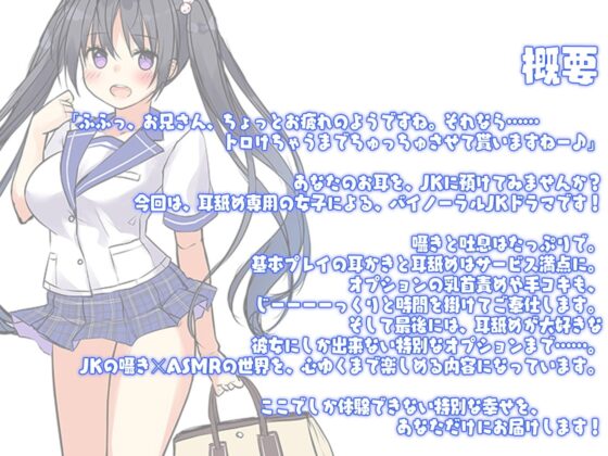 【ハイレゾ×KU100バイノーラル】JKリフレ『お耳あまとろ委員会』～耳舐め専用JKをあなたの家に派遣します♪～ [Whisp] | DLsite 同人 - R18