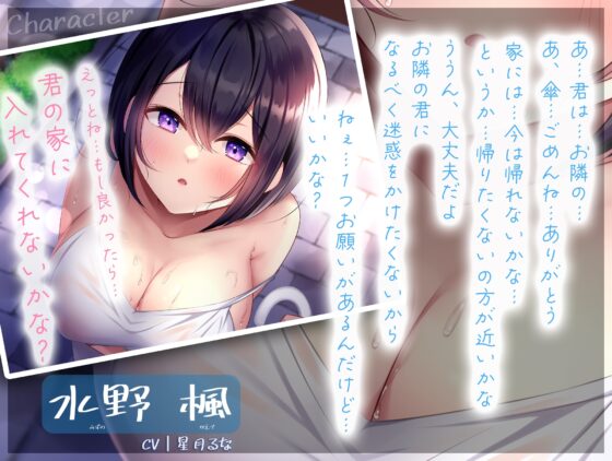 傘を貸したノーブラずぶ濡れ隣人妻のお礼おま〇こ大洪水セックス [あまとろすいーつ] | DLsite 同人 - R18