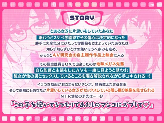 【どスケベ学園祭】主演&amp;監督! 地味メガネ先輩の囁きコメンタリーつきAV上映会 ～AV研究会自主制作作品個室鑑賞BOX～ [IRON Y] | DLsite 同人 - R18