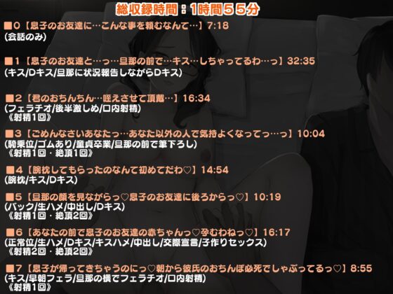 NTLプレイ～友達の母親～ 寝たふりをしている旦那のすぐ隣で交際宣言子作りセックス [キャットフォックス] | DLsite 同人 - R18