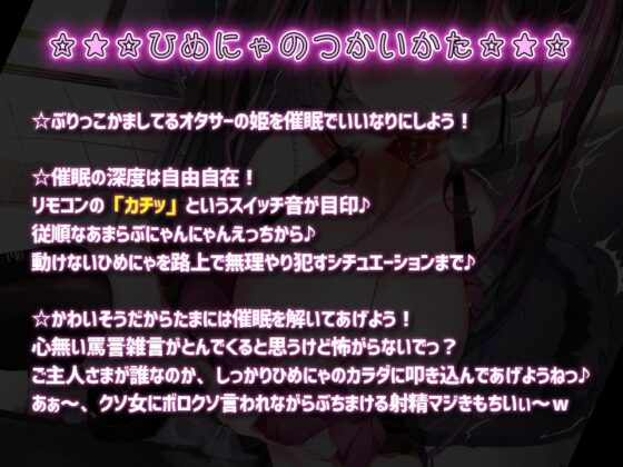 ひめにゃ催眠陵辱-オタサーの姫の罵声を浴びながら路上セックス、強制メイド化でオホ声連続絶頂 [とろとろすたじお] | DLsite 同人 - R18