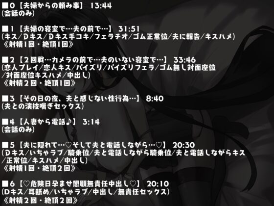 NTLプレイ～寝取られ趣味の旦那の妻をいちゃラブ寝取りセックス～♪人妻公認で無責任中出し♪ [キャットフォックス] | DLsite 同人 - R18
