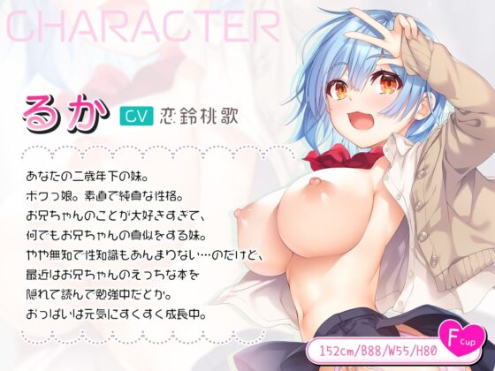 ボクっ娘妹はお兄ちゃんのいらいらおにんにんを寝かしつけたい!【バイノーラル】 [みみっく屯田兵] | DLsite 同人 - R18