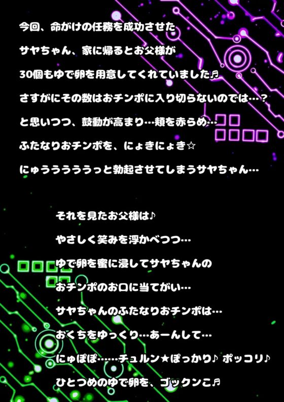 このおほ声は…!?ふたなりおチンポに…ゆで卵を12個入れて…!?おしりには18個入れて肛門性交して…産卵射精してしまう女忍者サヤちゃんのお声で… 間違いありますん! [モヤモヤしようず2] | DLsite 同人 - R18