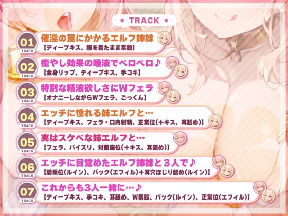 【超密着】舐め好きエルフ姉妹の純愛ご奉仕 ～必ずどこかを舐めている甘々ラブラブえっち～【KU100】 [スタジオりふれぼ] | DLsite 同人 - R18
