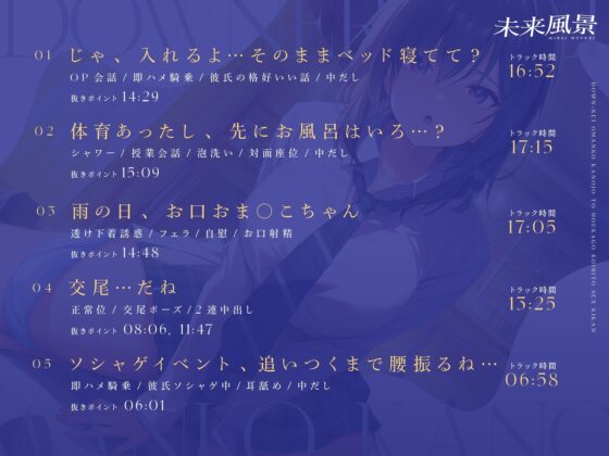 ダウナー系おま○こカノジョと放課後恋人セックス期間【挿入中囁き×妊娠同意プレイ】 [未来風景] | DLsite 同人 - R18