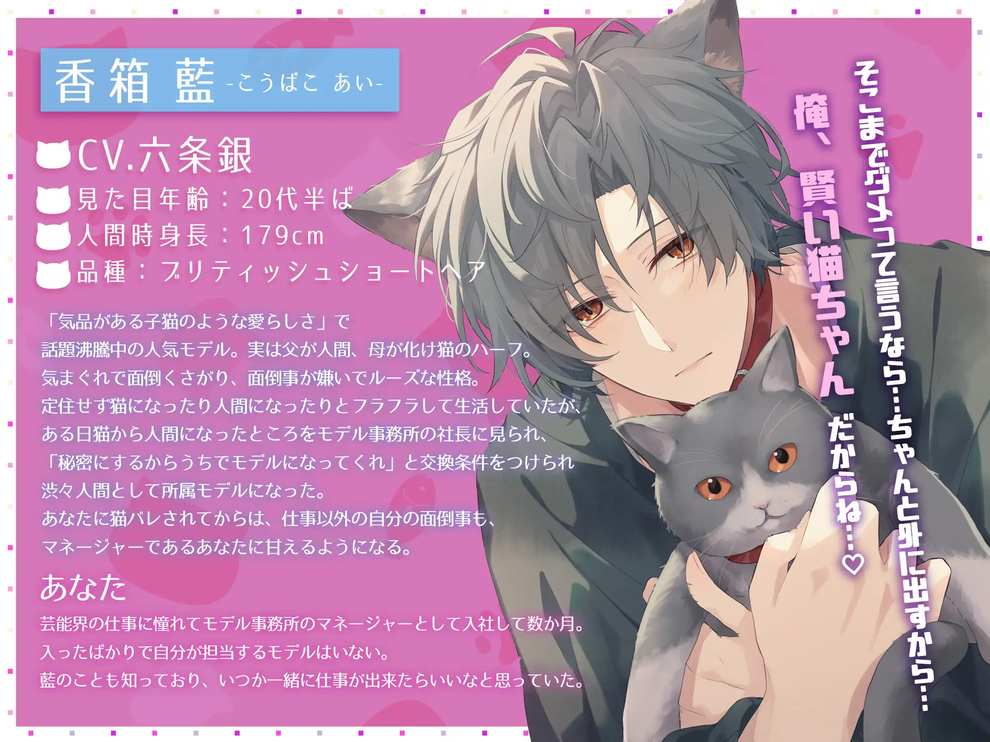 「飼い猫のわがままくらい、聞いてくれるでしょ?♡」猫権侵害！?ガチ猫系男子の去勢回避奮闘記～なんとかしてマネージャー！～♡抜いて抜いて抜きまくる7日間♡ [感情JETCOASTER] | DLsite がるまに