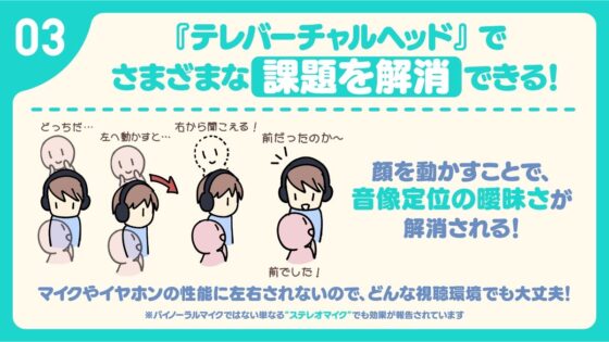 【10周年記念企画】新感覚バイノーラル『テレバーチャルヘッド』を体感しよう！(妄想研究所) - FANZA同人