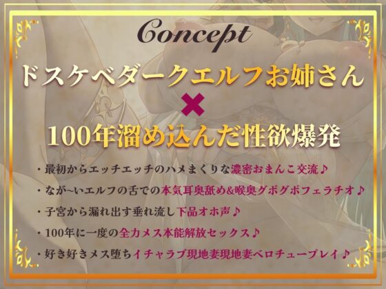 【リアルフェラ】異世界現地妻なダークエルフさんとの濃密おまんこ交流～100年溜め込んだドスケベ性欲を全力でぶつけてくるメス本能解放セックス～ [エモイ堂] | DLsite 同人 - R18