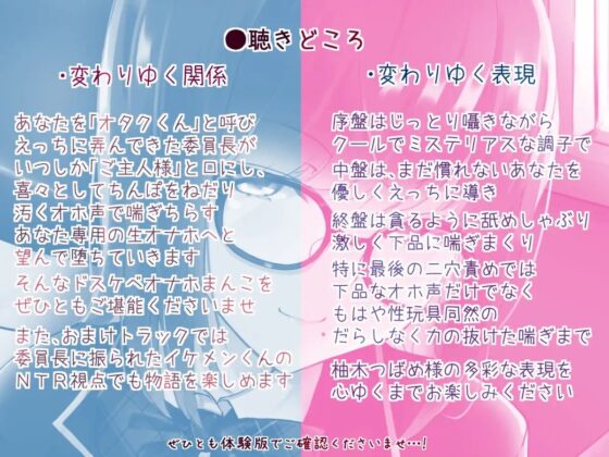 【NTR視点付き】クール委員長はドスケベオナホまんこに堕とされたい【アヘイき・オホ声・マスクフェラ他】 [すたじおえむびぃ] | DLsite 同人 - R18