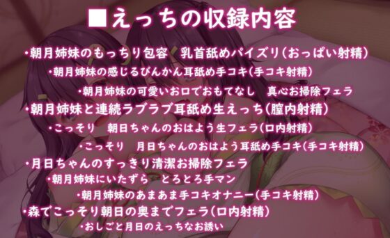 【ハイレゾ×KU100】朝月姉妹のおもてなし【収録時間約3時間】 [テグラユウキ] | DLsite 同人 - R18