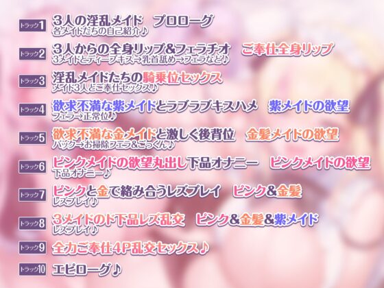 約3時間【KU100】性欲が強すぎる淫乱メイドのご奉仕ハーレム極 ～ご主人様のお望みどおり下品なオホイキできるようになりました♪～ [スタジオりふれぼ] | DLsite 同人 - R18