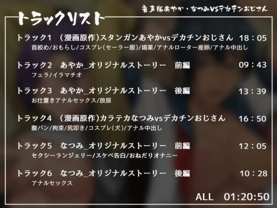 音声版 あやか・なつみvsデカチンおじさん [CHIKAKU] | DLsite 同人 - R18