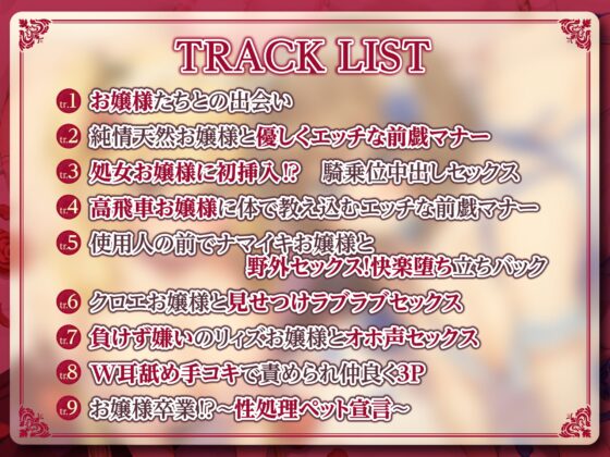 【KU100】性知識ゼロお嬢様たちにでっかいち◯ぽでドスケベマナー指導♪ 〜純情お嬢様&amp;高飛車お嬢様をえっちな性処理ペットに♪【りふれぼプレミアムシリーズ】 [スタジオりふれぼ] | DLsite 同人 - R18